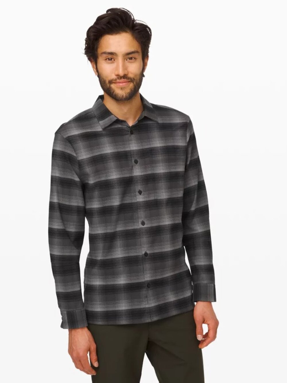 Lululemon Men's Masons Peak Flannel Shirt - Grey